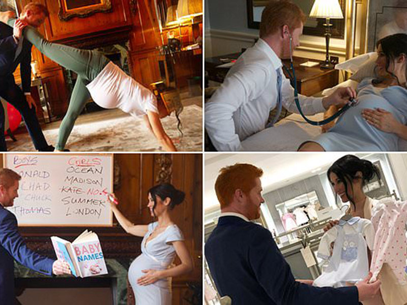 اضغط لمشاهدة الصور: مع اقتراب ولادة الطفل الملكي، صور كوميدية للأمير هاري وميجان!